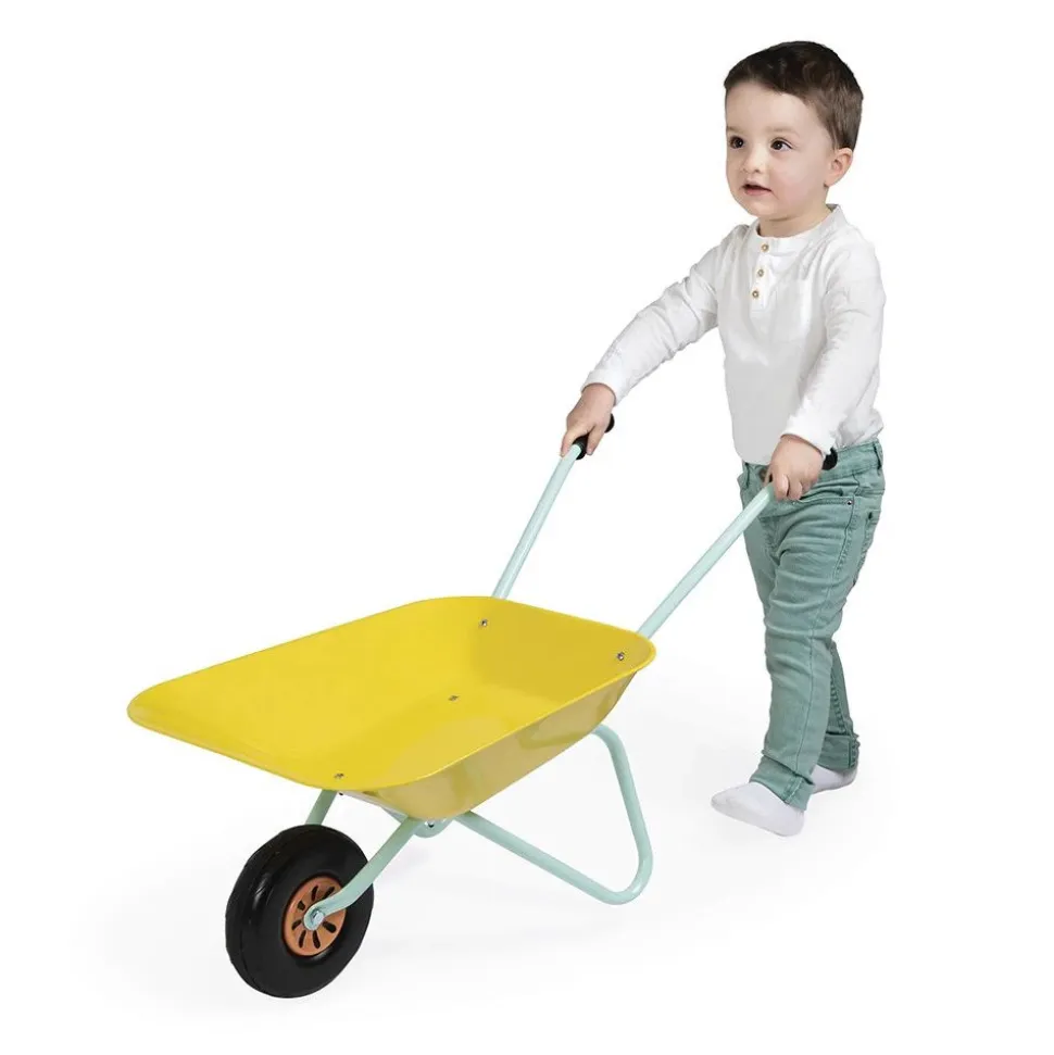 Brouette en métal pour enfant happy garden