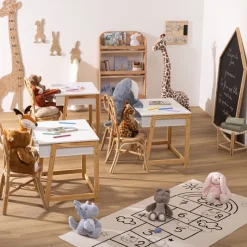 Bureau bois et blanc