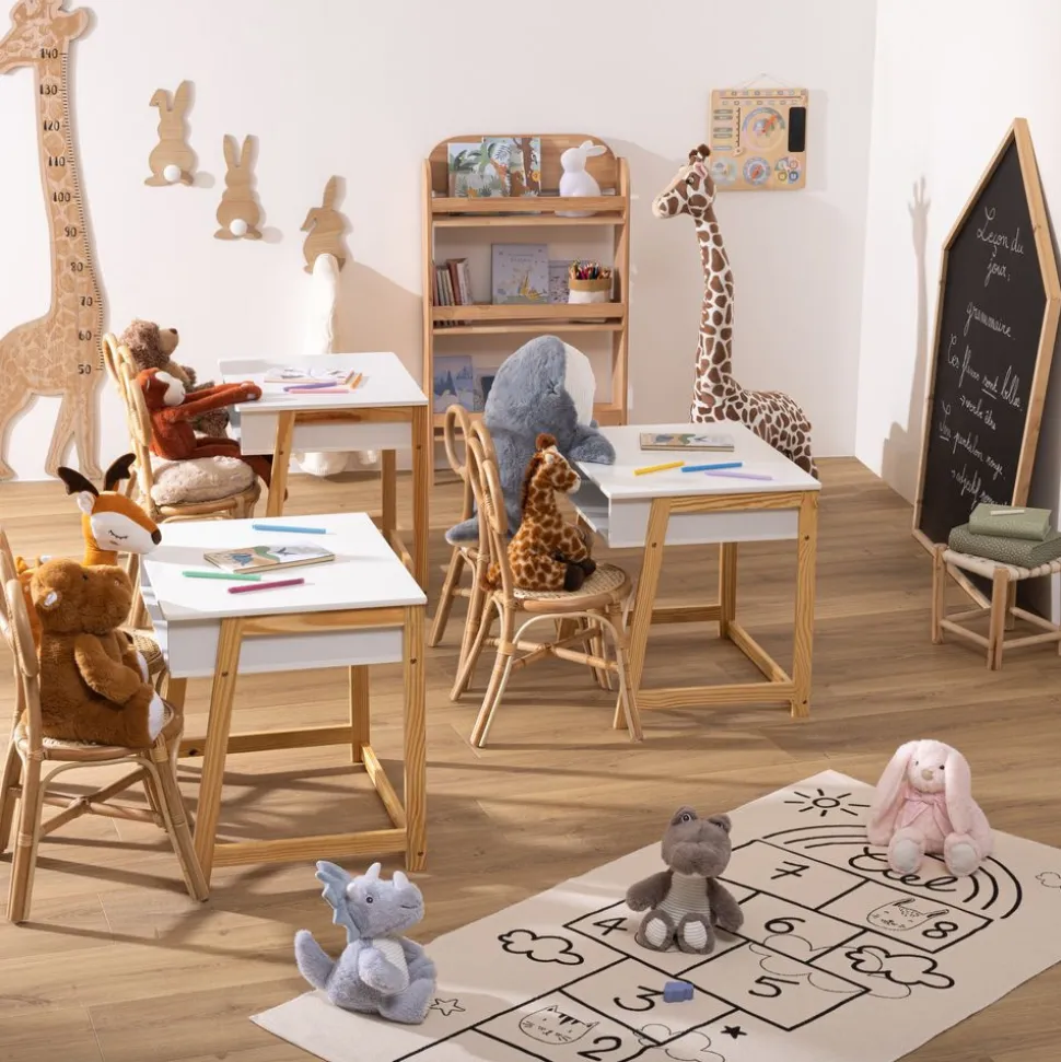 Bureau bois et blanc