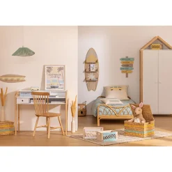 Bureau bois et blanc
