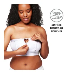 Bustier d'allaitement mains libres l blanc