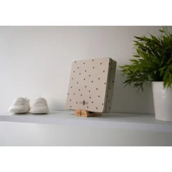 Cadre empreinte baby box carrée jolis coeurs