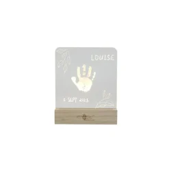 Cadre empreinte lumineux chambre bébé bois olive tree