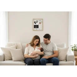 Cadre empreinte maternité bébé bois