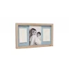 Cadre 2 empreintes avec photo blue abstrait