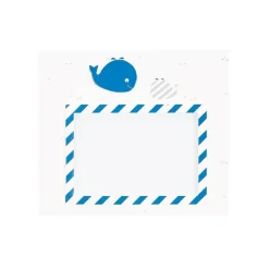 Cadre photo rectangle blue baleine