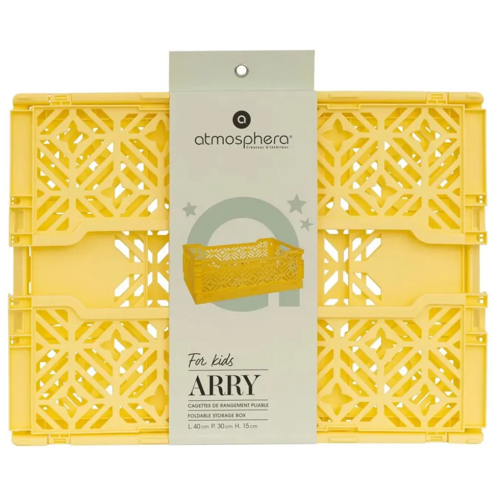 Cagette pliante arry 40 x 30 x 15 cm jaune
