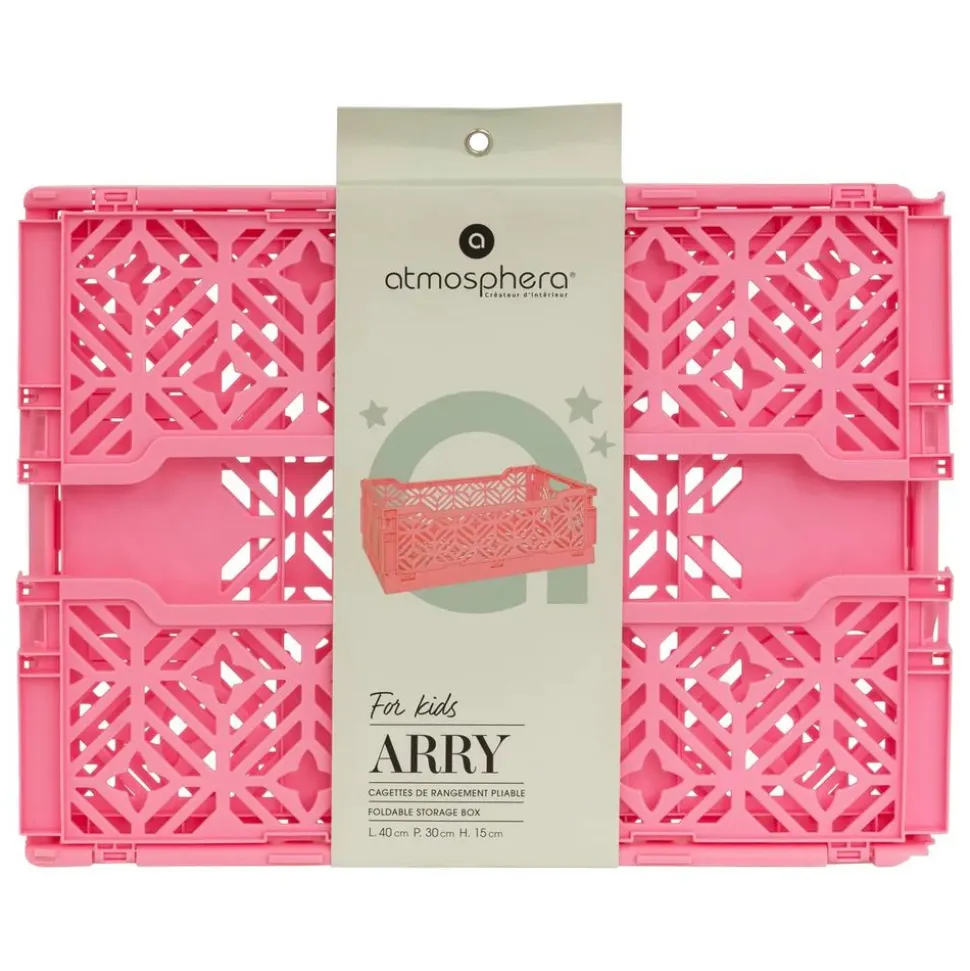 Cagette pliante arry 40 x 30 x 15 cm rose