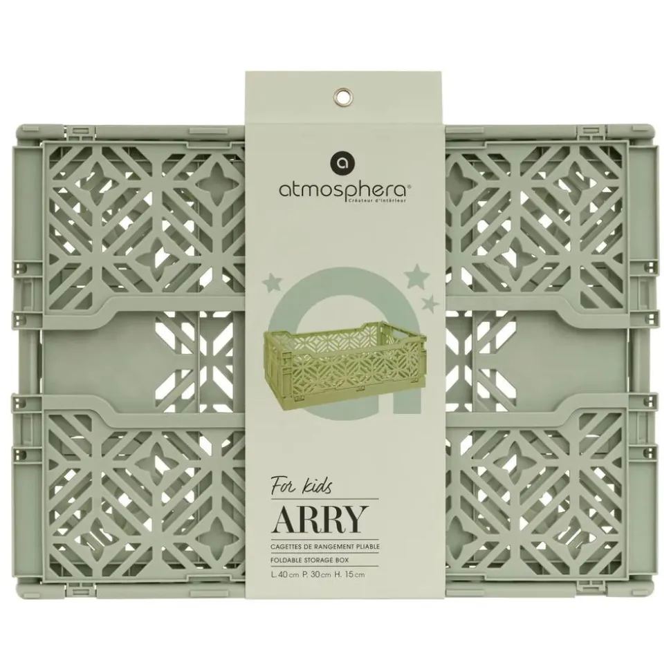 Cagette pliante arry 40 x 30 x 15 cm vert
