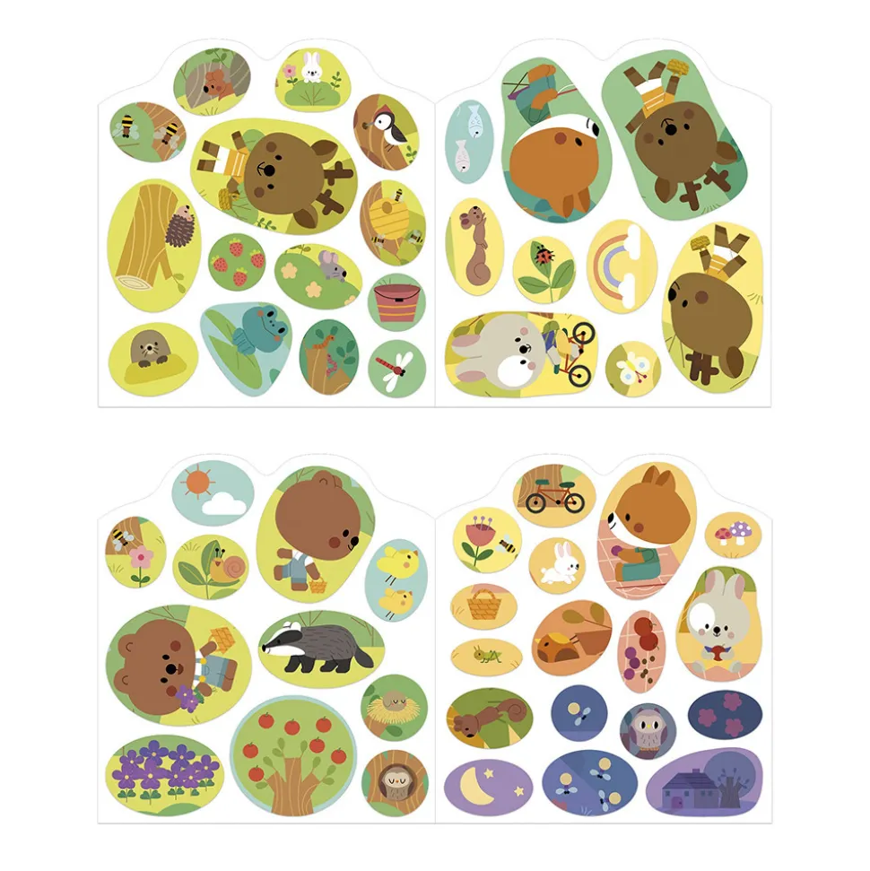 Cahier de stickers pour enfants la forêt