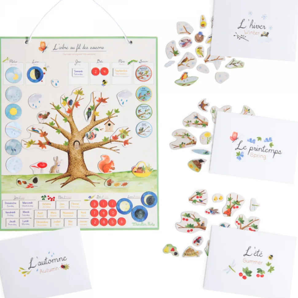 Calendrier magnétique des saisons le jardin du moulin