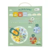 Calendrier pour enfant en tissu vert au fil du temps