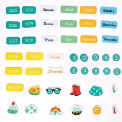 Calendrier semainier éducatif amande