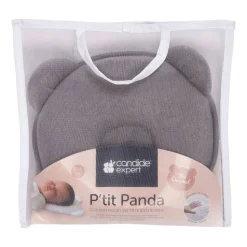 Cale tête bébé p'tit panda gris foncé