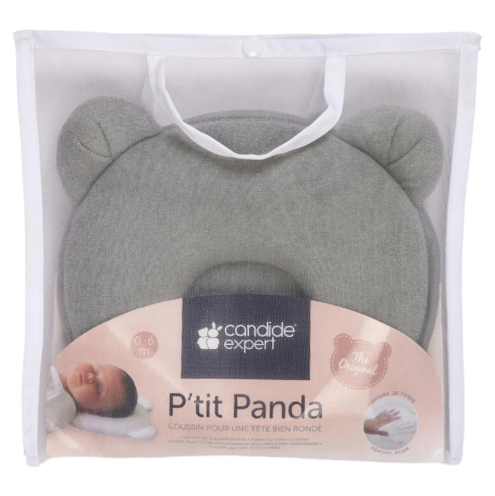 Cale tête bébé p'tit panda kaki