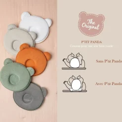 Cale tête bébé p'tit panda kaki