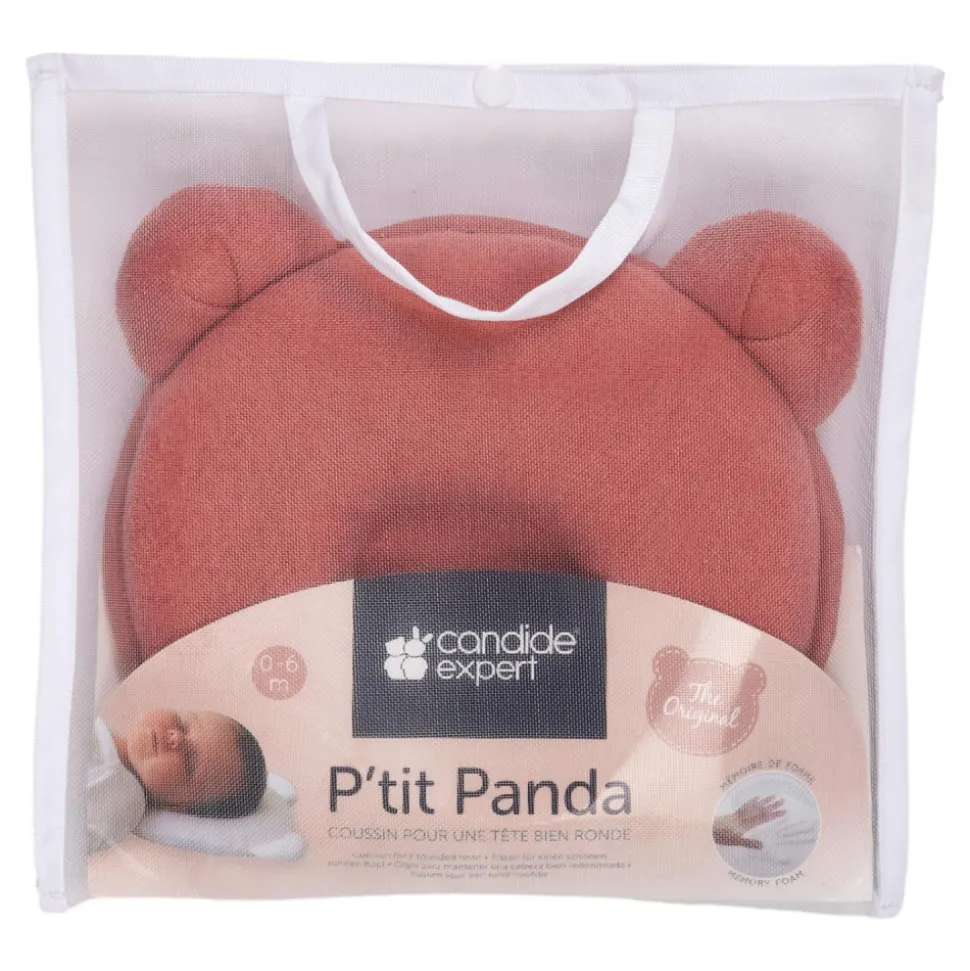 Cale tête bébé p'tit panda marsala