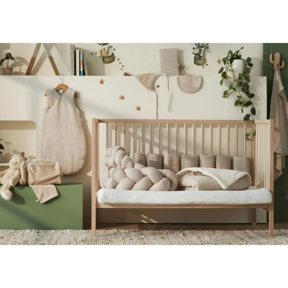 Cape de bain bébé avec gant de toilette biscuit