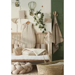 Cape de bain bébé avec gant de toilette biscuit