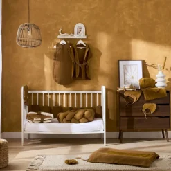 Cape de bain bébé avec gant de toilette havane