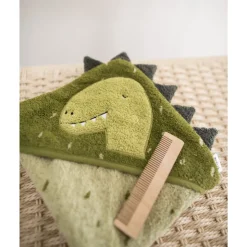 Cape de bain bébé mr. dino - 75 x 75 cm