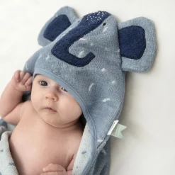 Cape de bain bébé mrs. elephant - 75 x 75 cm
