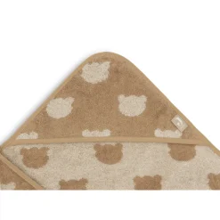 Cape de bain bébé éponge 75x75 cm jacquard teddy bear