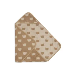 Cape de bain bébé éponge 75x75 cm jacquard teddy bear