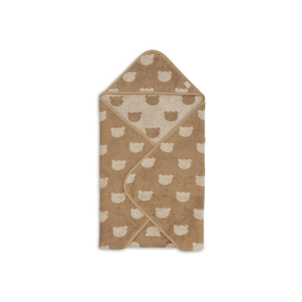 Cape de bain bébé éponge 75x75 cm jacquard teddy bear
