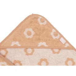 Cape de bain bébé éponge 75x75 cm jacquard flower