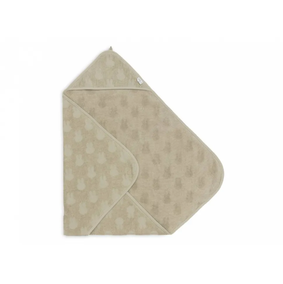 Cape de bain bébé éponge 75x75 cm miffy olive