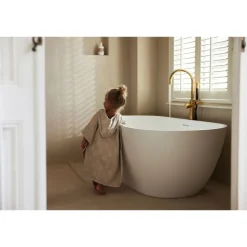 Cape de bain bébé éponge 75x75 cm miffy nougat