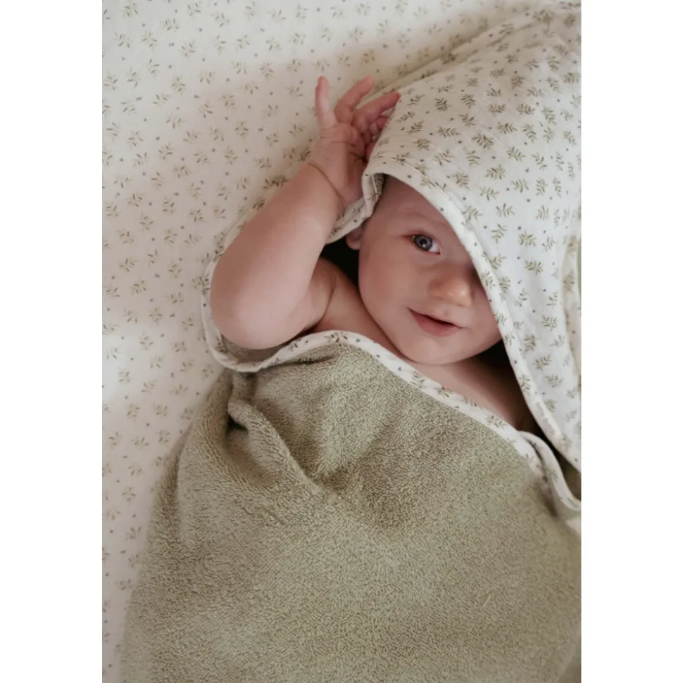 Cape de bain bébé 75x75 cm blueberry leaves