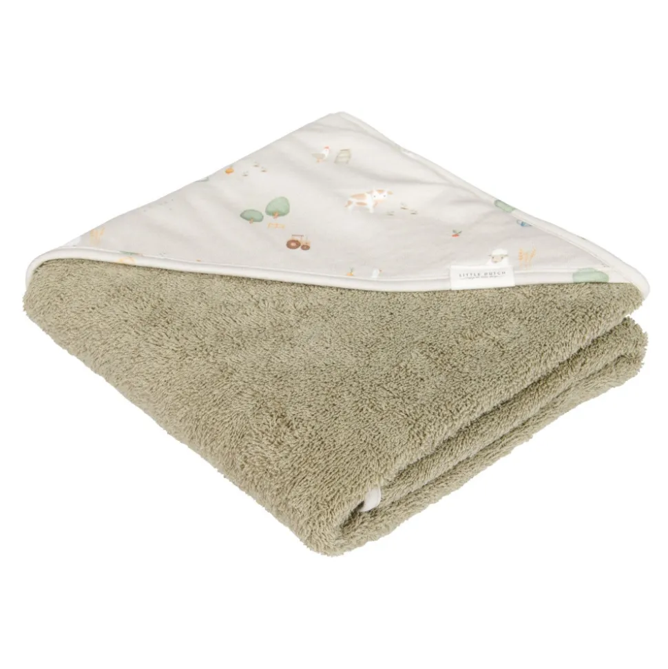 Cape de bain bébé 75x75 cm little farm