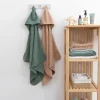 Cape de bain bébé 75x75 cm terry beige