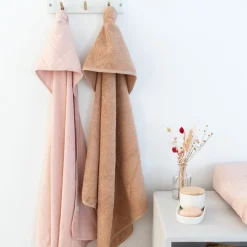 Cape de bain bébé 75x75 cm terry beige