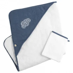 Cape de bain et gant de toilette petit nuage