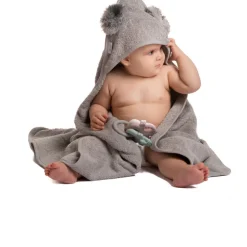 Cape de bain koala gris - eco eponge
