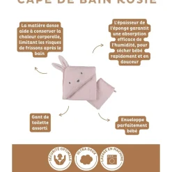 Cape de bain, éponge - rosie