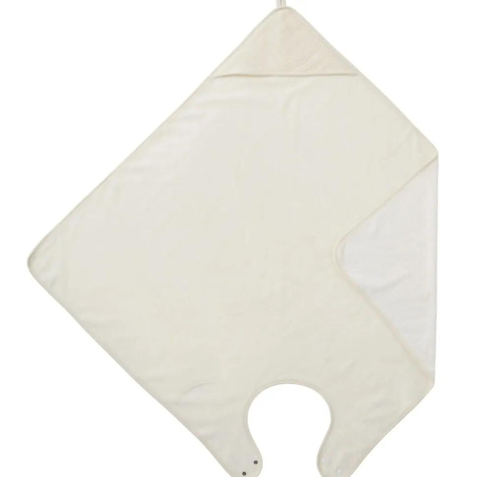 Cape de bain tablier en bambou - mousse de lait