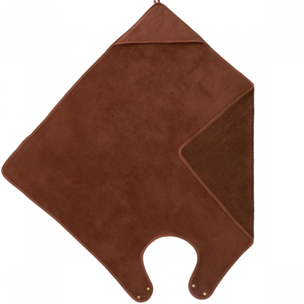Cape de bain tablier en bambou - toffee