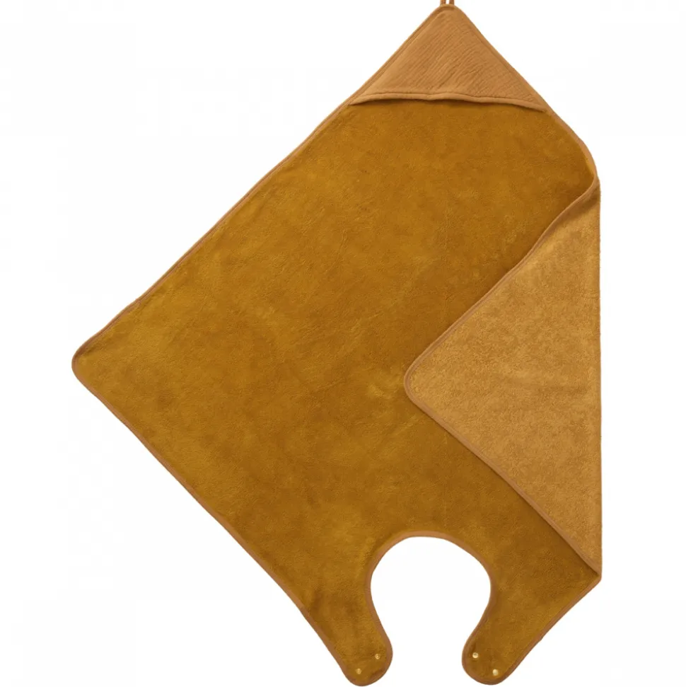 Cape de bain tablier en bambou - havane