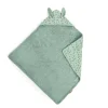 Cape de bain trois petits lapins - sauge