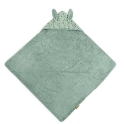Cape de bain trois petits lapins - sauge