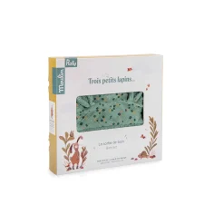 Cape de bain trois petits lapins - sauge