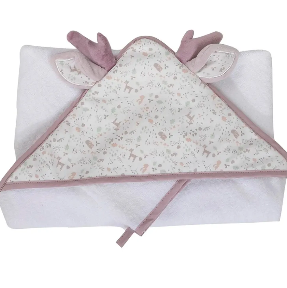 Cape de bain 75x75 cm avec gant lilas