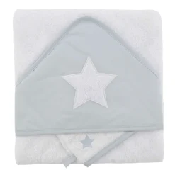 Cape de bain 75x75 cm avec gant perle étoile