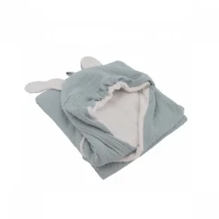 Cape de bain 75x75 cm bleu vintage