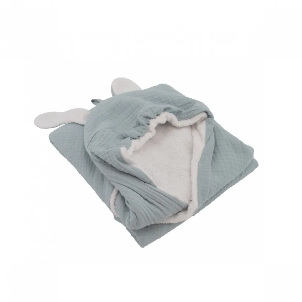 Cape de bain 75x75 cm bleu vintage