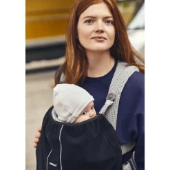 Cape pour porte bébé noir